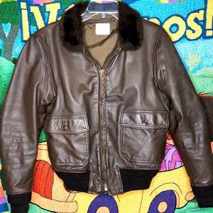Vintage 1970s Leather Bomber Jacket